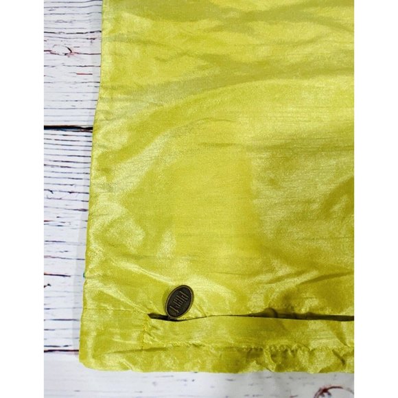 Pier 1 Embroidered Throw Pillow Cover Pillowcase Sham Bright Green 18" x 18" - Picture 6 of 10